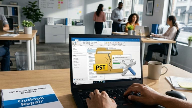 How to repair Outlook 2016 and 2019 PST Manually?